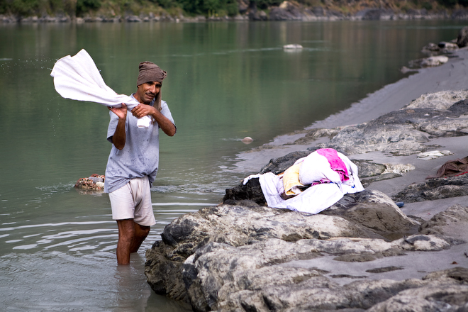 Stones, brushes and boards at creeks