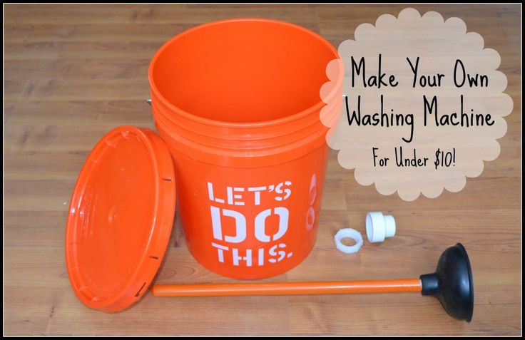 Plunger + bucket = DIY Clothes Washer for your Laundry